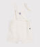 Kurze Baby-Latzhose aus Leinen weiss ECUME