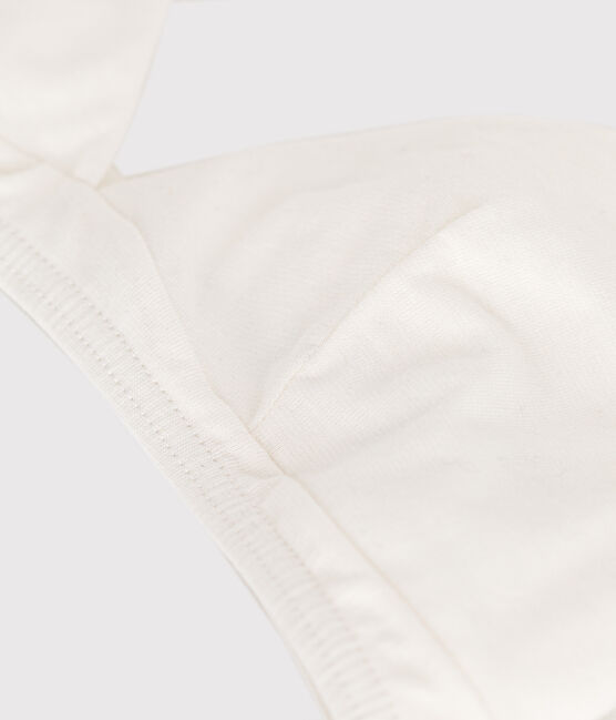 Damen-BH aus Baumwolle und Elastan weiss MARSHMALLOW