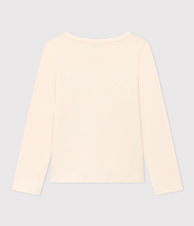 Lang&auml;rmeliges T-Shirt aus Baumwolle f&uuml;r Kinder/M&auml;dchen naturfarben/blau
