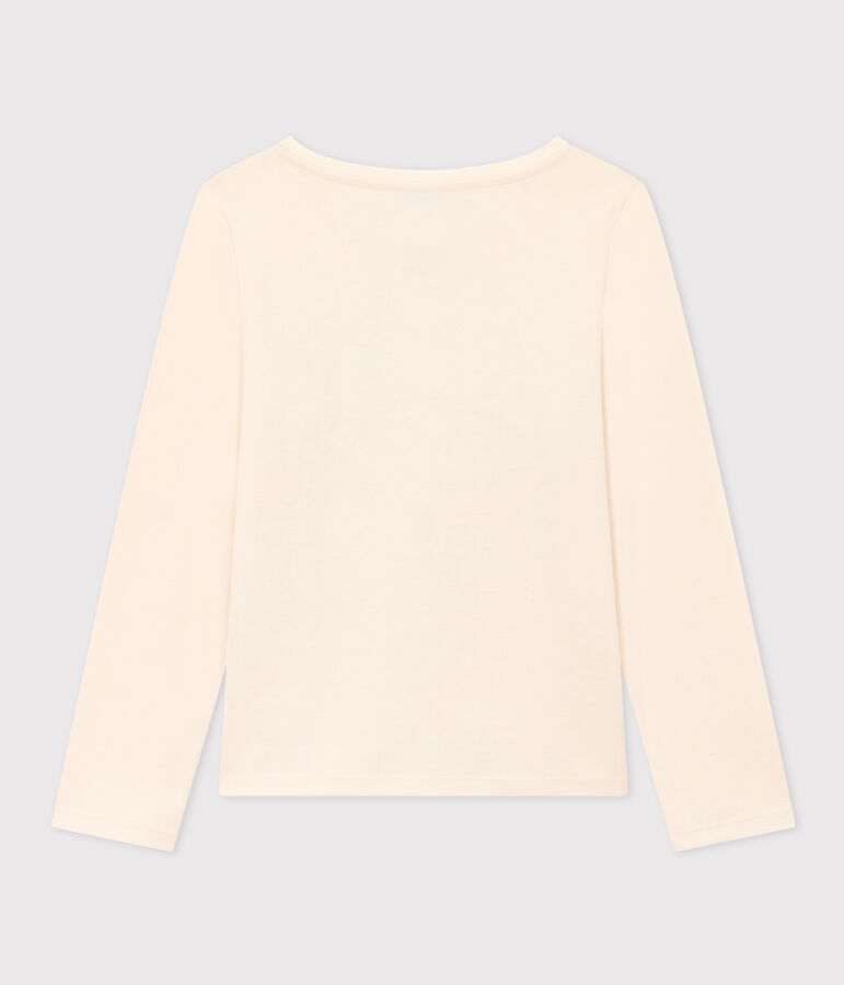 Lang&auml;rmeliges T-Shirt aus Baumwolle f&uuml;r Kinder/M&auml;dchen naturfarben/blau