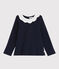 Langärmelige Baby-Bluse für Mädchen blau SMOKING