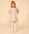 Langärmeliges Kleid mit Blumenprint aus Baumwollgaze für Kinder/Mädchen rosa SALINE/weiss MULTICO