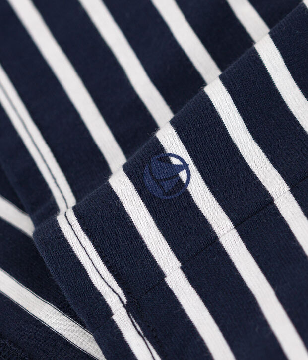 T-Shirt LE DROIT aus Baumwolle mit Rundhalsausschnitt blau/weiss