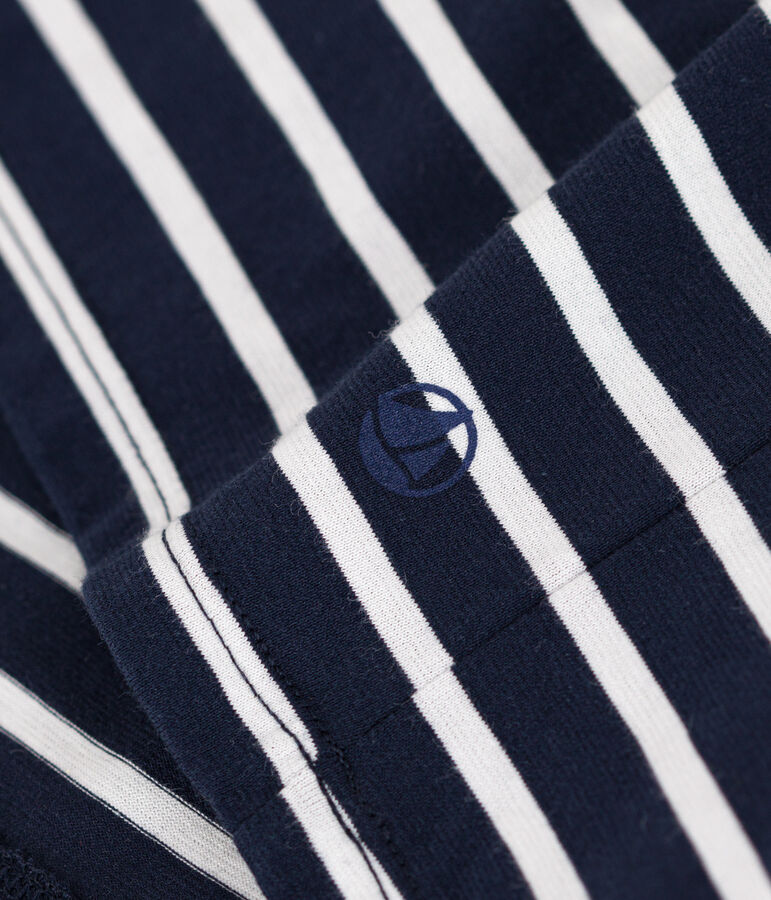 T-Shirt LE DROIT aus Baumwolle mit Rundhalsausschnitt blau/weiss