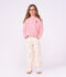 Kinder-Sweatshirt aus einfarbiger Baumwolle rosa