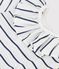 Kurzärmelige Babybluse aus gestreiftem Jersey weiss MARSHMALLOW/blau SMOKING
