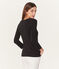 T-shirt 3/4-ärmel damen schwarz NOIR