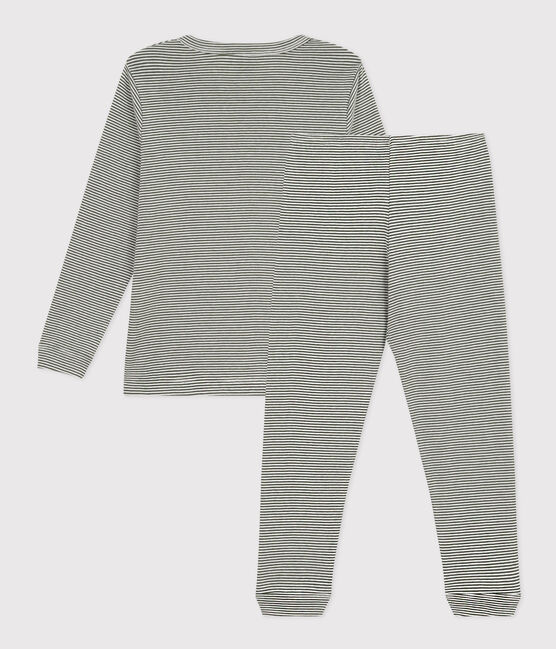 Kinderpyjama aus Baumwolle mit Streifen AVORIAZ/ MARSHMALLOW