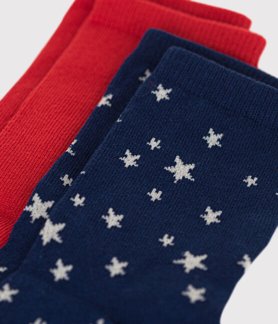 2er-Set Kinder-Socken aus Baumwolle mit Sternmotiv variante 1