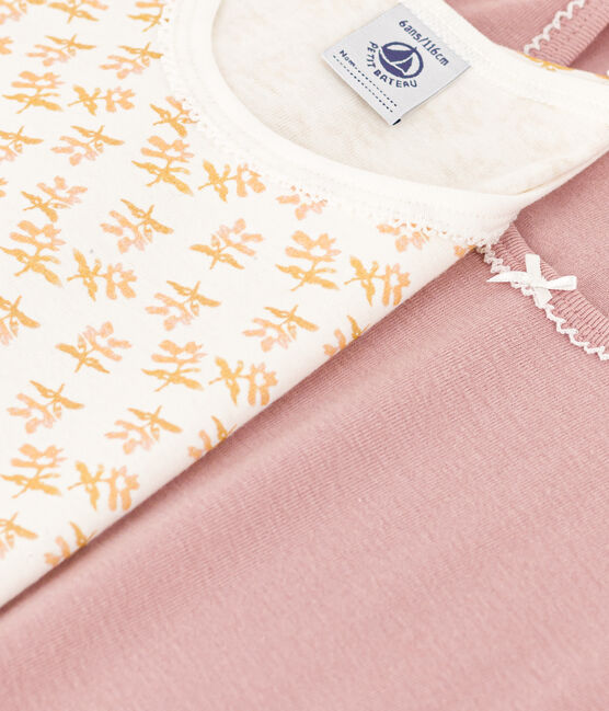 2er-Set kurzärmelige T-Shirts aus Baumwolle mit Blumenmotiv für Mädchen variante 1