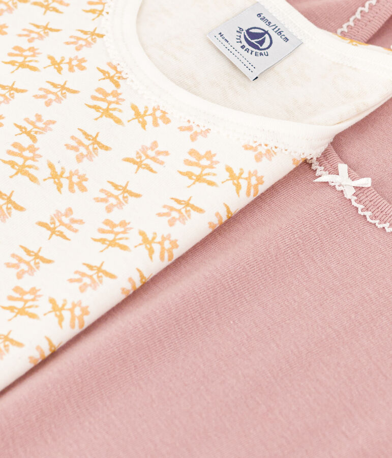 2er-Set kurz&auml;rmelige T-Shirts aus Baumwolle mit Blumenmotiv f&uuml;r M&auml;dchen vielfarbig