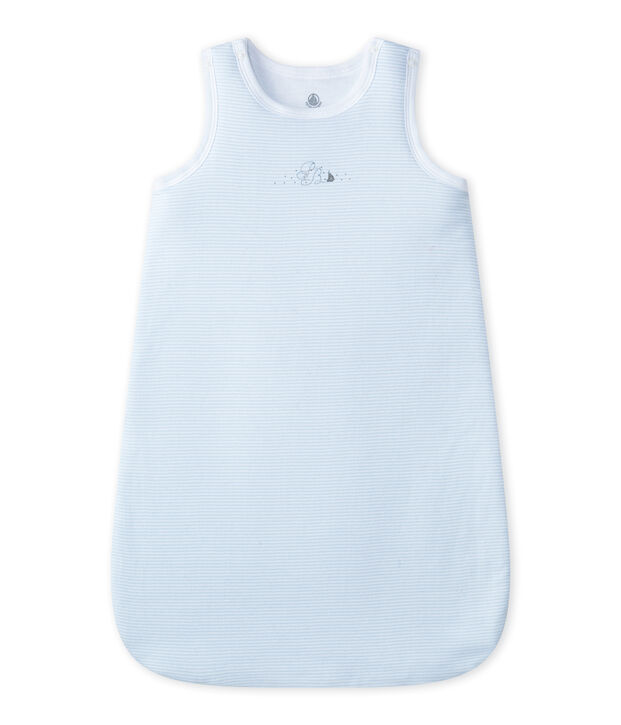 Geringelter Baby-Jungen-Schlafsack blau/weiss
