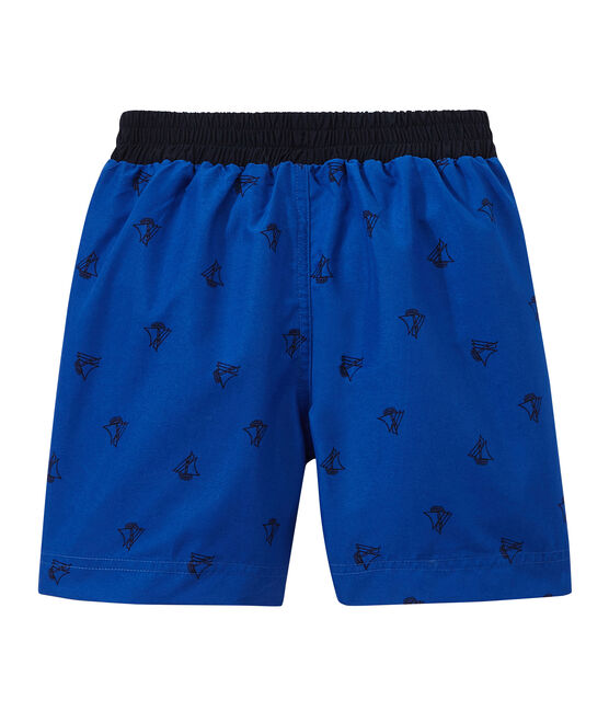 Bedruckte Jungen-Badeshorts blau PERSE/blau SMOKING