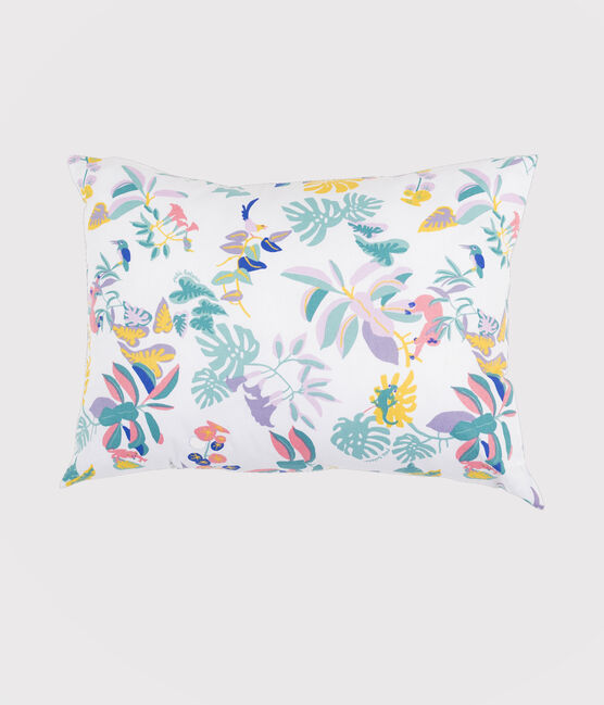 Kissen mit Jungle-Print aus Popeline weiss MARSHMALLOW/weiss MULTICO