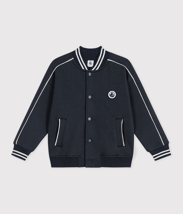 Kinder College-Jacke aus einfarbiger Baumwolle SMOKING
