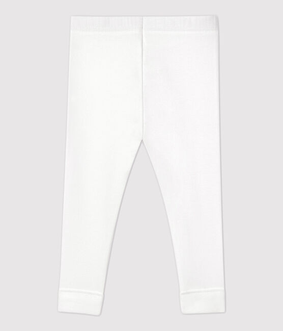Baby-Leggings aus Baumwolle weiss MARSHMALLOW