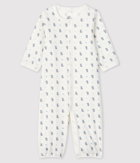Kombi-Overall mit Koala-Motiv für Jungen aus Rippstrick weiss MARSHMALLOW/weiss MULTICO