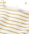 Mädchen-Kleid im Materialmix mit Glitzerstreifen beige COQUILLE/gelb LUREX DORE