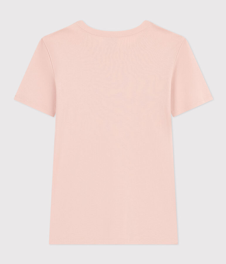 T-Shirt L&rsquo;ICONIQUE aus Baumwolle mit rundem Ausschnitt f&uuml;r Damen rosa