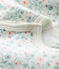Baby-Strampler aus Molton mit Blumen-Motiv weiss MARSHMALLOW/weiss MULTICO