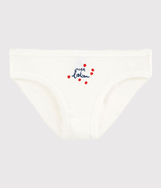 Baumwollhöschen für kleine Mädchen weiss MARSHMALLOW