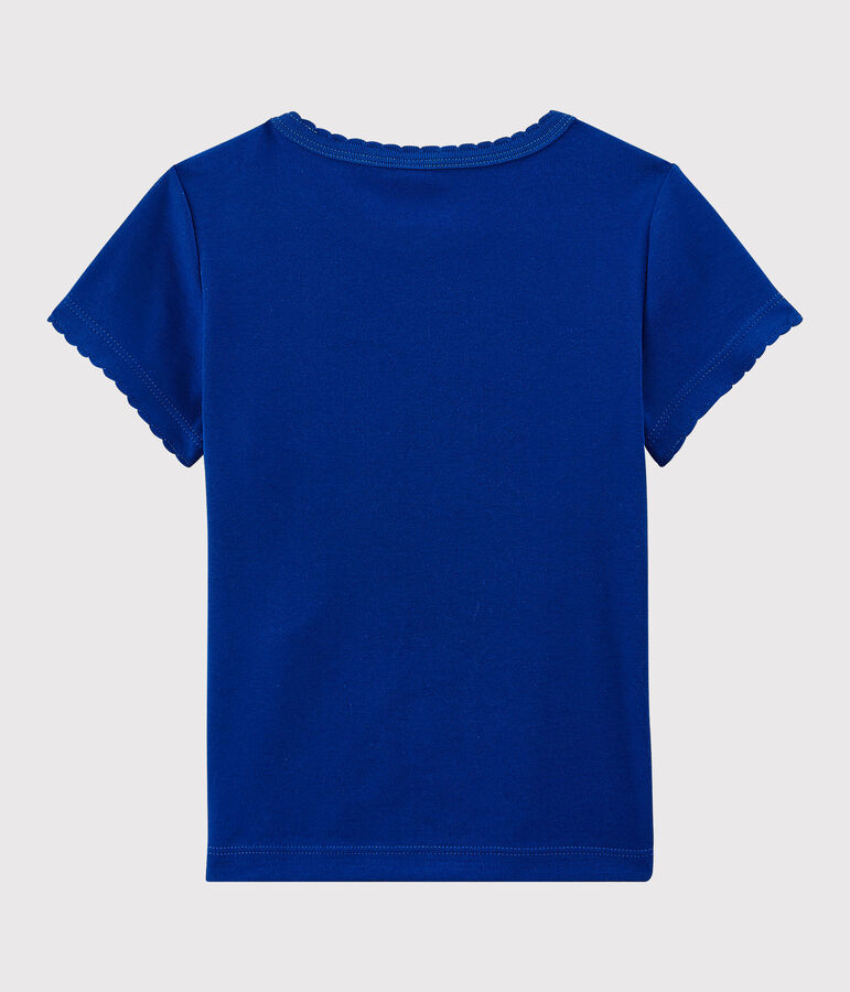 Klassisches Kinder-T-Shirt aus Baumwolle f&uuml;r M&auml;dchen/Jungen blau SURF