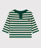 Langärmeliges Baby-T-Shirt aus Baumwolle EVERGREEN/ AVALANCHE
