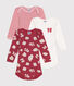 3er-Set langärmelige Baby-Bodys aus Baumwolle