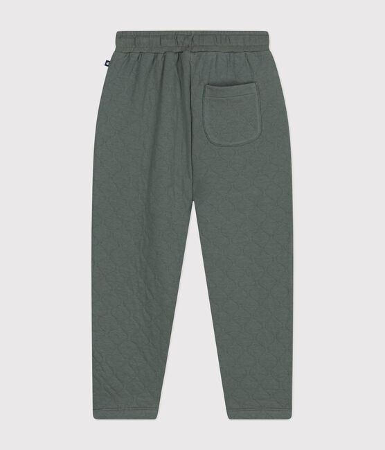 Kinderhose aus gestepptem Doppeljersey für Jungen grün THUYA