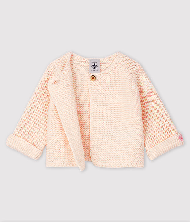 Baby-Cardigan aus Bio-Baumwollstrick rosa