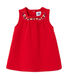 Besticktes Baby-Mädchen-Kleid aus Molton