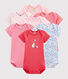 Überraschungsset 7 kurzärmelige Baby-Bodys für Mädchen