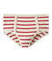 Highwaist Unterhose aus Ripp 2x2 beige COQUILLE/rot TERKUIT