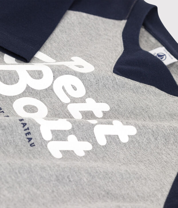 Lang&auml;rmeliges T-Shirt aus Jersey f&uuml;r Jungen grau/blau