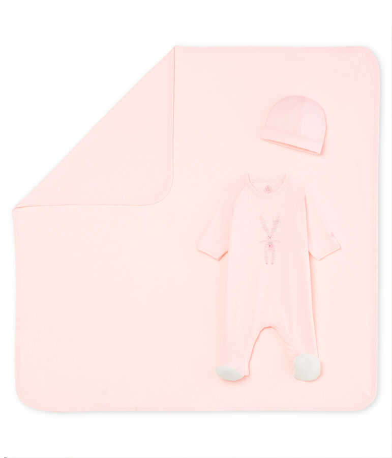 Geschenkset zur Geburt aus Rippstrick variante 1