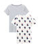 Duo aus kurzärmeligen T-Shirts für kleine Mädchen variante 1