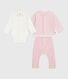 3-teiliges Baby-Set mit Herz- und Blumenmotiv und bestickter Body