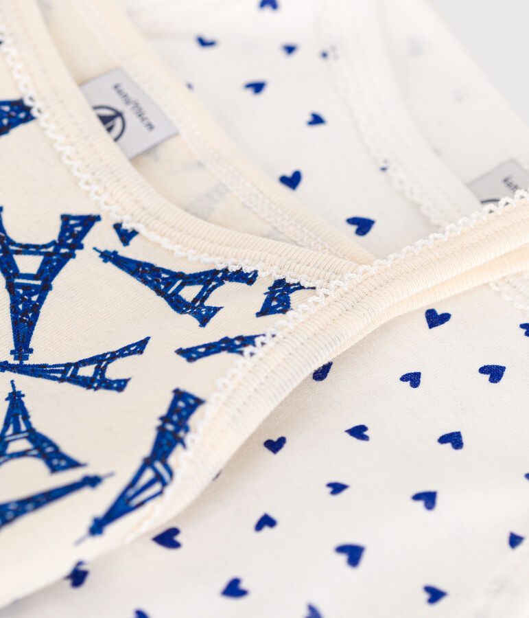 2er-Set Kinder Spaghetti-Tops aus Baumwolle mit Paris-Motiv variante 1