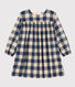 Kinderkleid aus Baumwoll-Flanell mit Karomuster für Mädchen