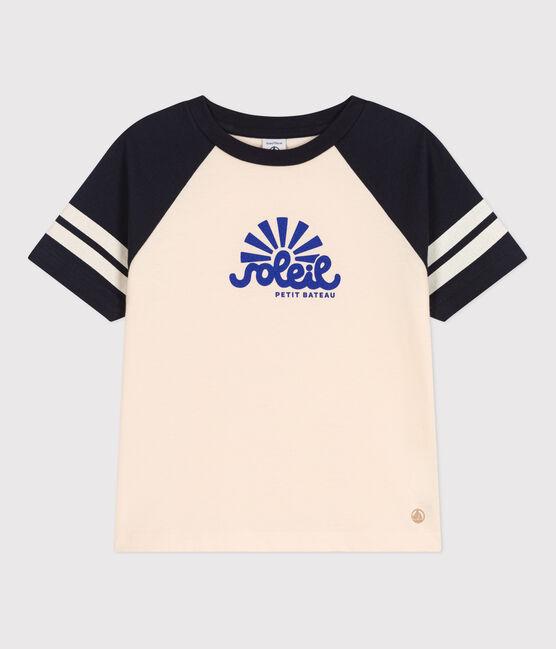 T-Shirt mit Printmotiv aus Jersey Kinder/Jungen weiss AVALANCHE/blau SMOKING
