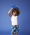 Kinder-Badeshorts aus recyceltem Material für Jungen blau MYKONOS/naturfarben MULTICO
