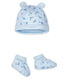 Set mit Mützchen für Neugeborene und Babyschuhen aus Doppeljersey