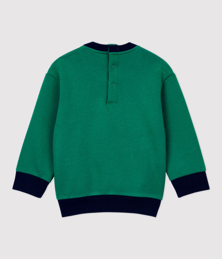 Baby-Sweatshirt aus Molton. gr&uuml;n