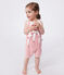 Baby-Kurzoverall aus Baumwolle mit Streifen rot MARSHMALLOW/ SPI