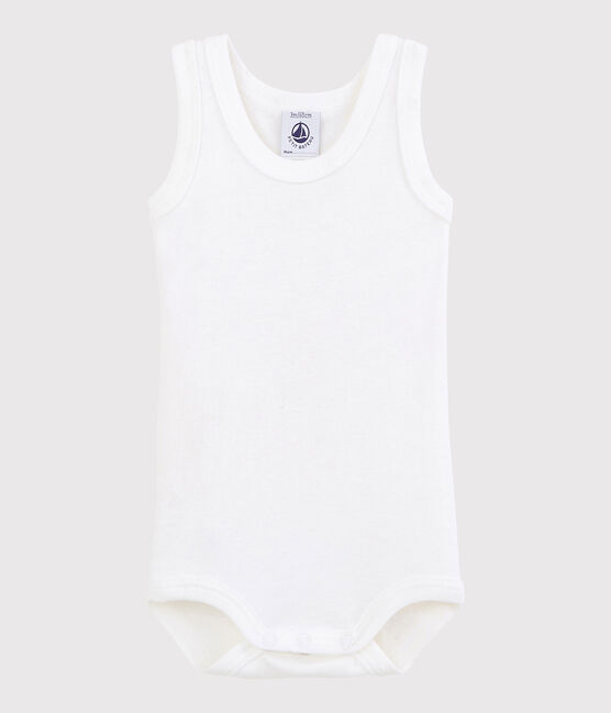 Ärmelloser Baby-Body Mädchen/Jungen weiss ECUME