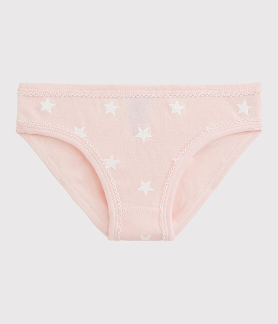 Baumwollhöschen für kleine Mädchen rosa MINOIS/weiss MARSHMALLOW