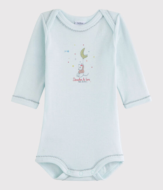 Langärmeliger Baby-Body Mädchen blau Bocal