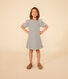 Kurzärmeliges gestreiftes Kleid aus Baumwolle Kinder/Mädchen