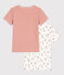 2er-Set kurzärmelige T-Shirts aus Baumwolle mit Blumenmotiv für Mädchen variante 1