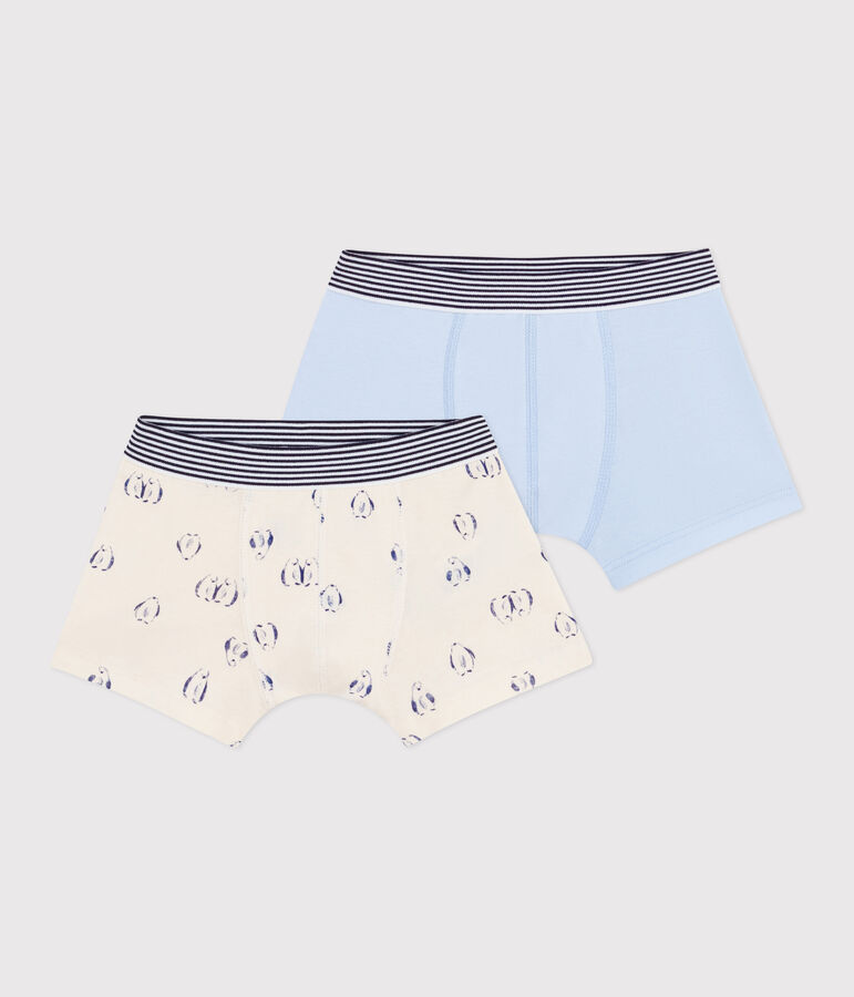 Set Kinder-Boxershorts aus Baumwolle mit Pingouin-Motiv vielfarbig